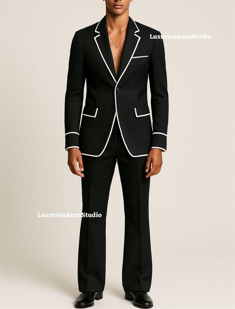 Formal Wear For Men Black Suit - Ensemble de costume noir pour homme