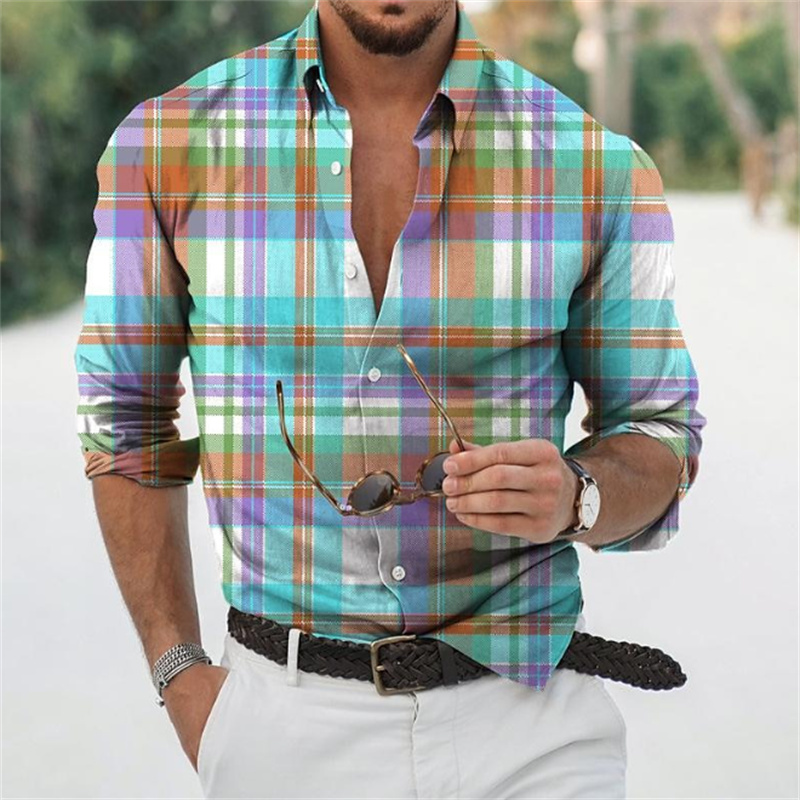 Men Formal Wear Shop - Chemise boutonnée imprimée en 3D pour