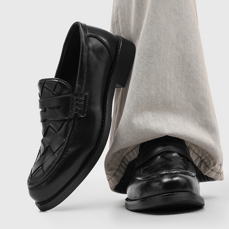 Men'S Formal Office Wear Shoes - Mocassins Penny tissés à la main