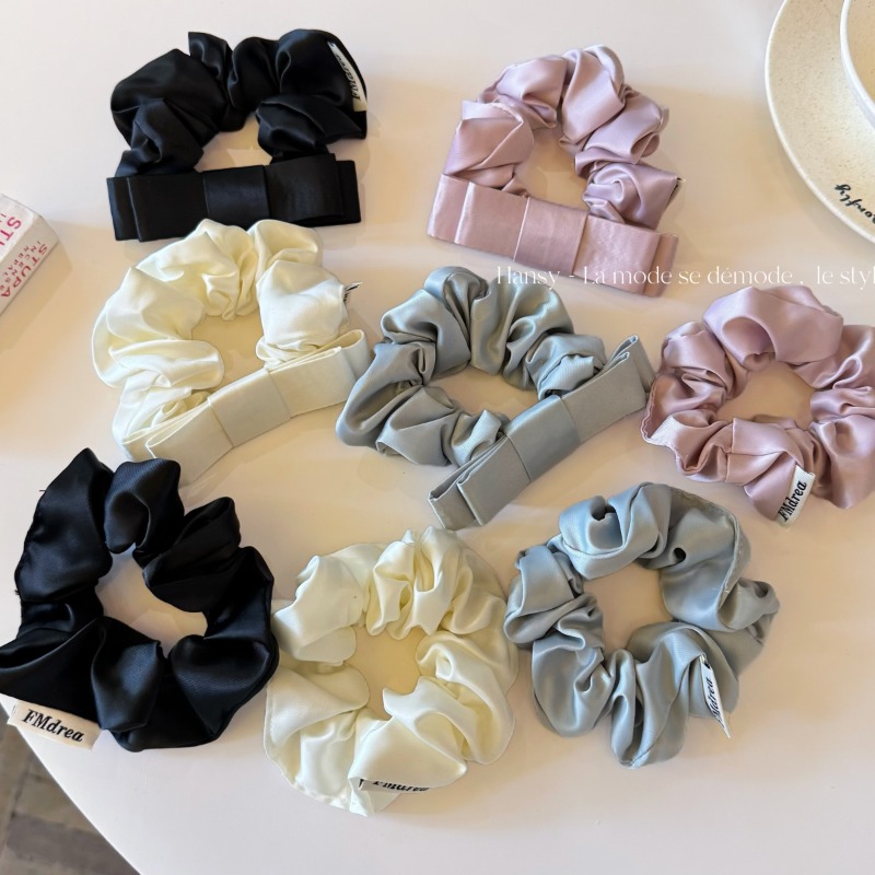 Satin Bow Tie - Élastiques à cheveux en satin coréen