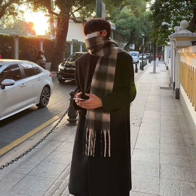Korean Men Formal Wear - Manteau en laine pour hommes d'inspiration