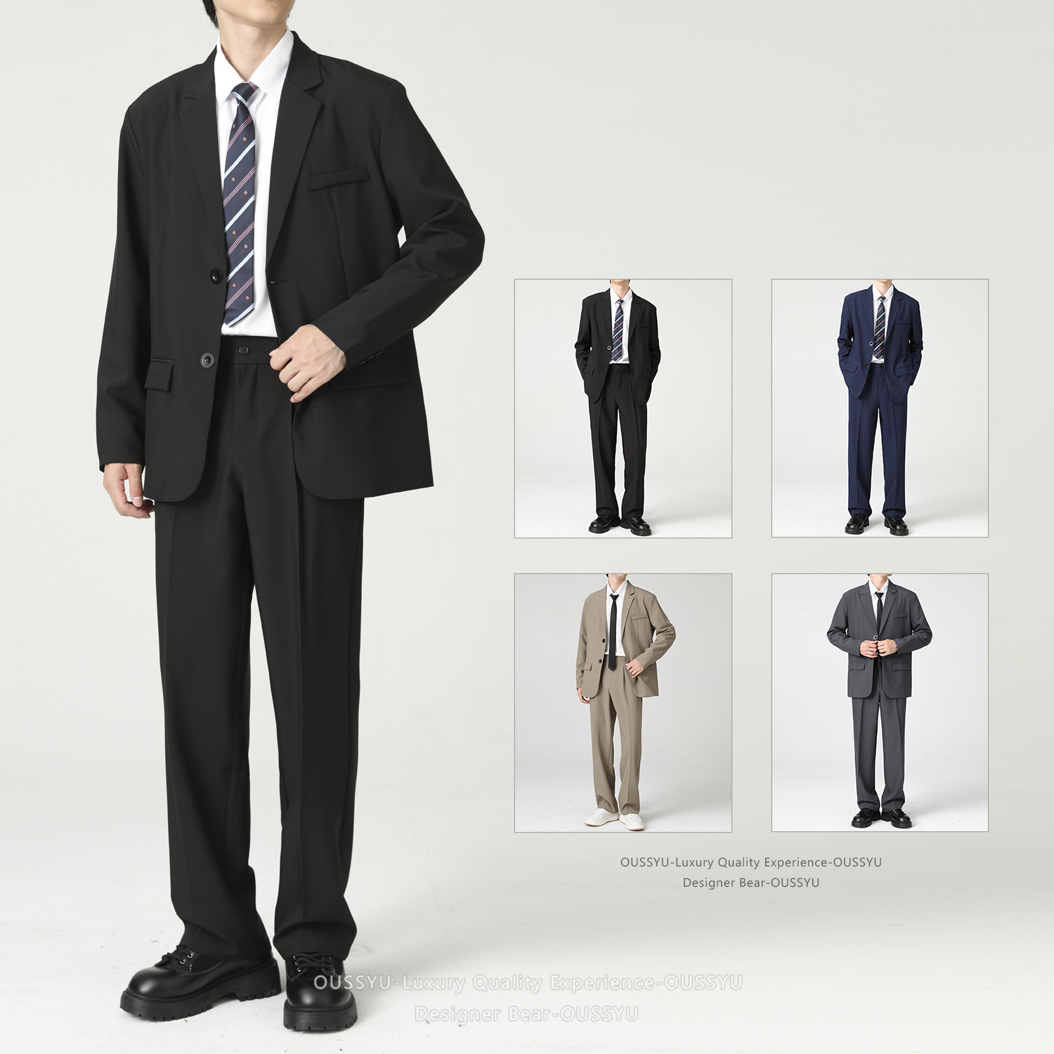 Korean Men Formal Wear - Ensemble de 2 pièces de haute