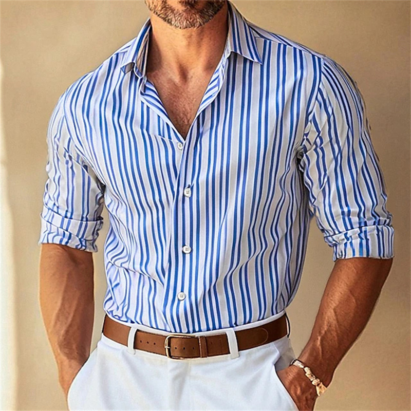 Men Formal Wear Shop - Chemise habillée homme à col rayé