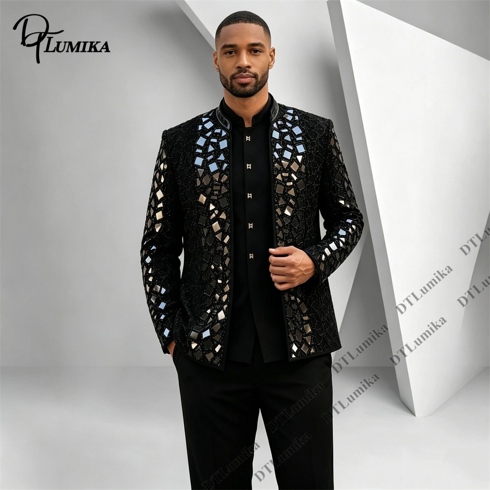 Formal Wear For Men Black Suit - Costume pour homme noir à col