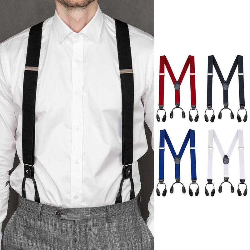 Men'S Formal Wear With Suspenders - Bretelles formelles décontractées pour hommes adultes,