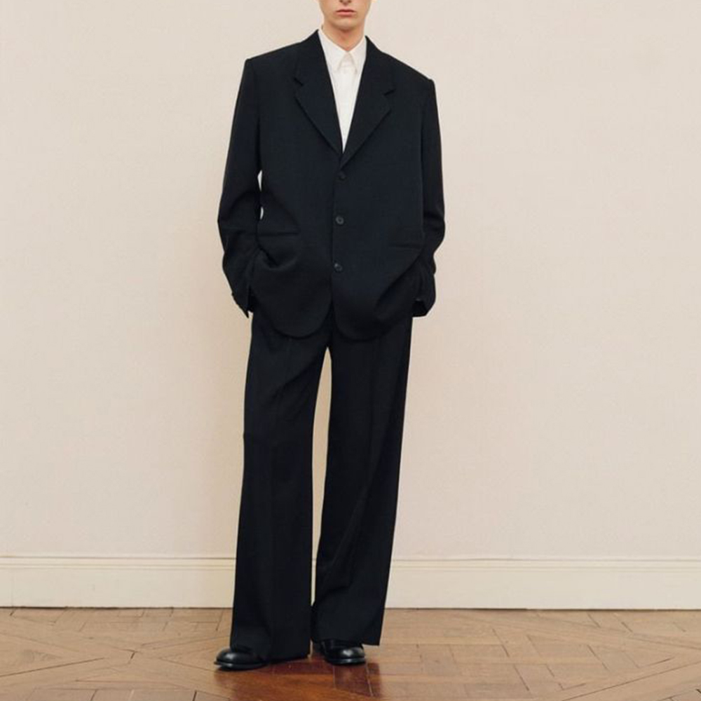 Formal Wear For Men Black Suit - Ensemble de costume surdimensionné noir pour
