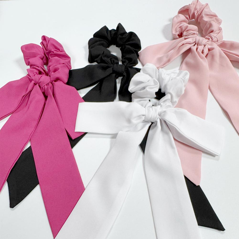 Satin Bow Tie - Élastique à cheveux en satin lisse