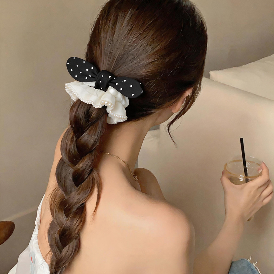 Chouchous en satin noir et bla - Satin Bow Tie avis et prix