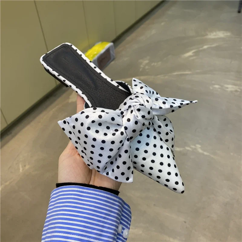 Sandales mules pour femmes à n - Satin Bow Tie avis et prix