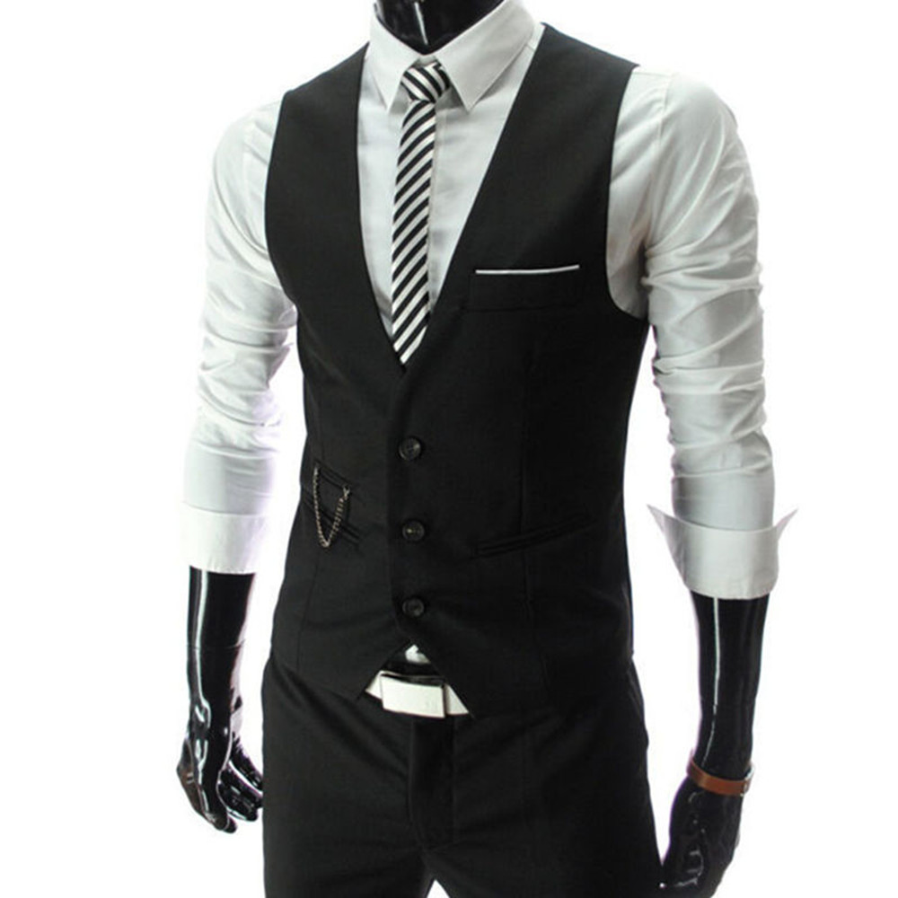Gilets de Costume Homme Slim F - Formal Vest Waistcoat avis et prix