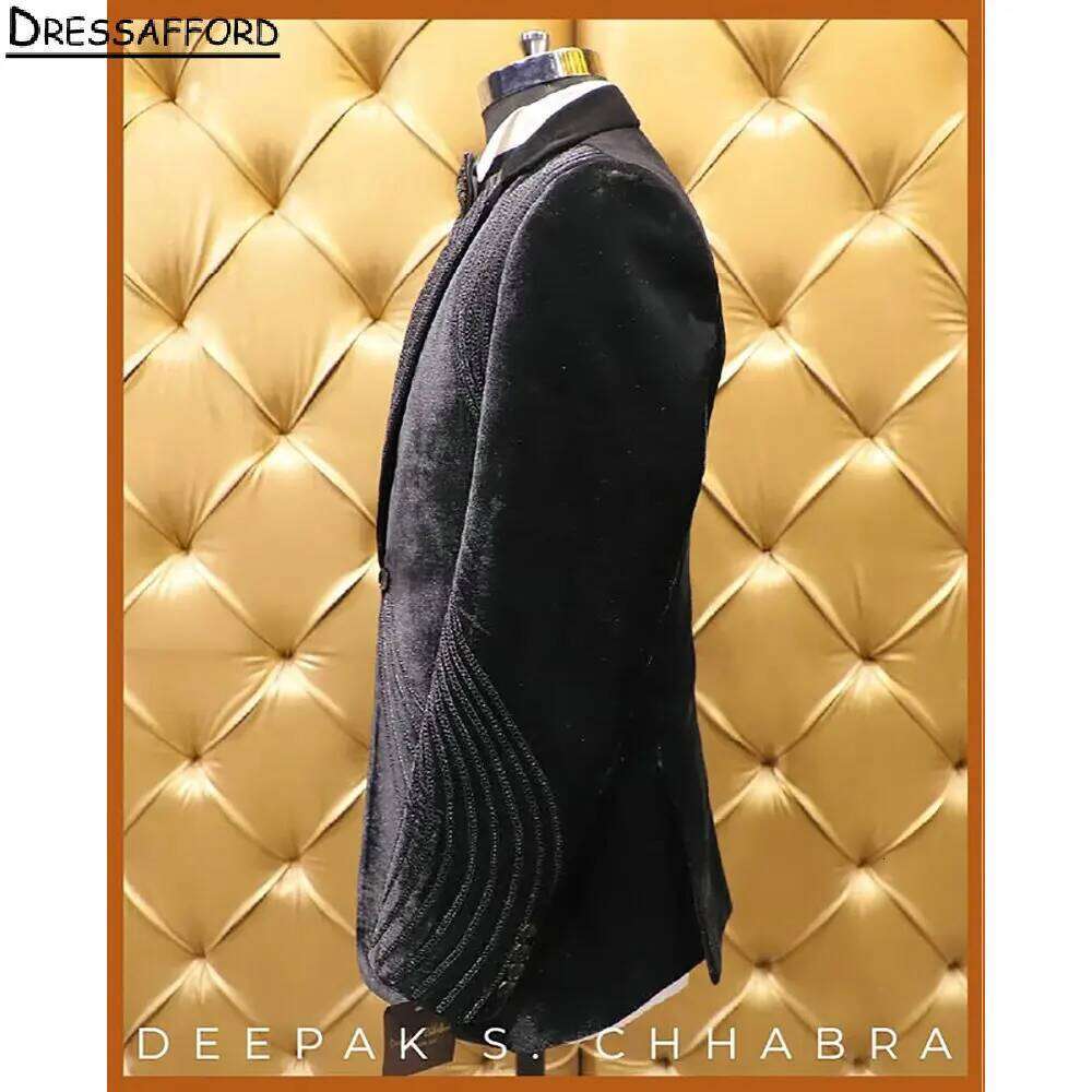 Costume de mariage formel en v - Formal Wear For Men Black Suit avis et prix