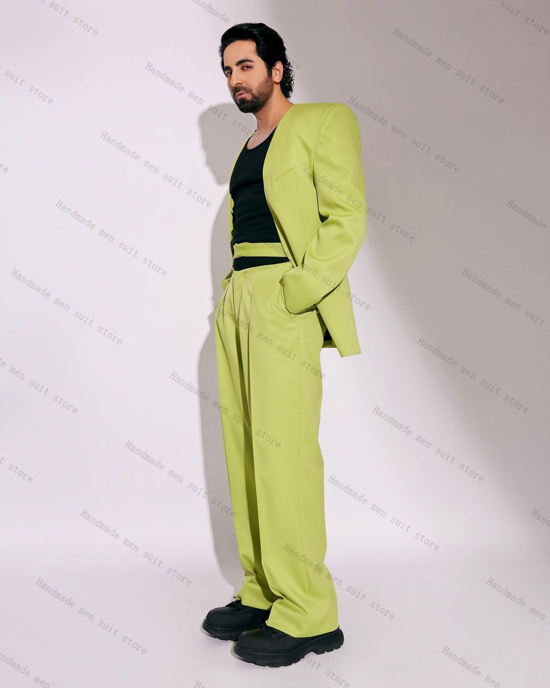 Ensemble de costume vert pour  - Men'S Formal Wear Belt avis et prix