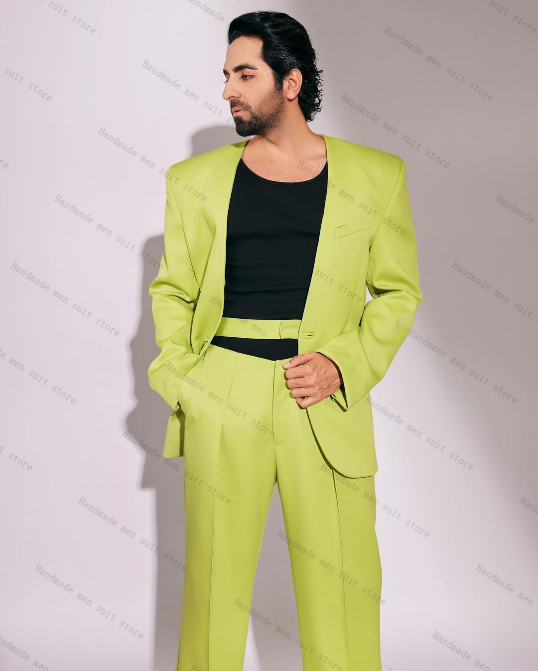 Ensemble de costume vert pour  - Men'S Formal Wear Belt avis et prix