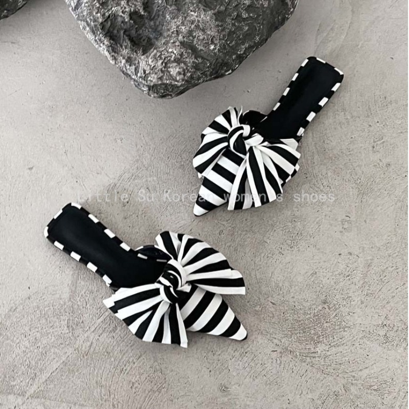 Mules de luxe de créateur à nœ - Satin Bow Tie avis et prix