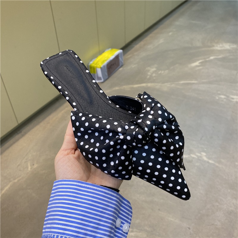 Mules de luxe de créateur à nœ - Satin Bow Tie avis et prix