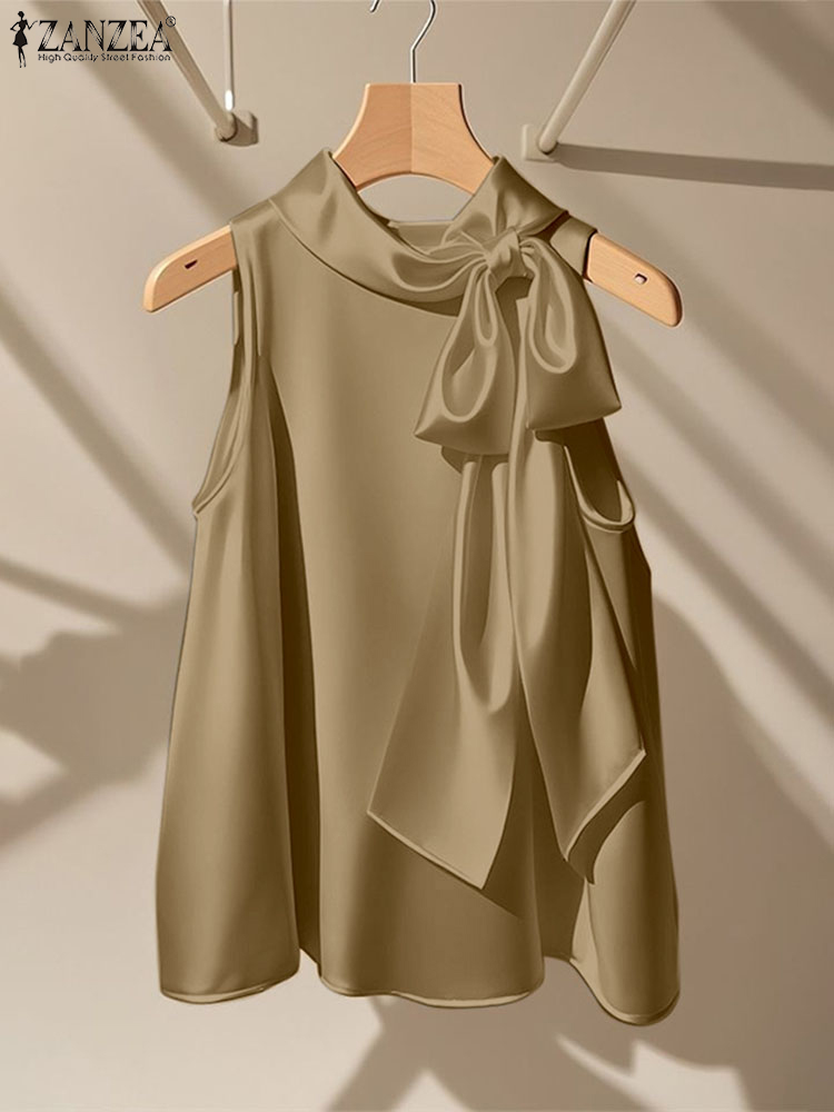 ZANZEA Blouses élégantes noeud - Satin Bow Tie avis et prix