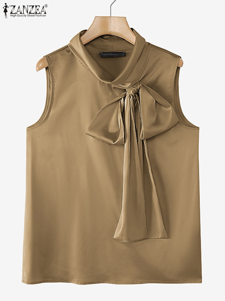 ZANZEA Blouses élégantes noeud - Satin Bow Tie avis et prix