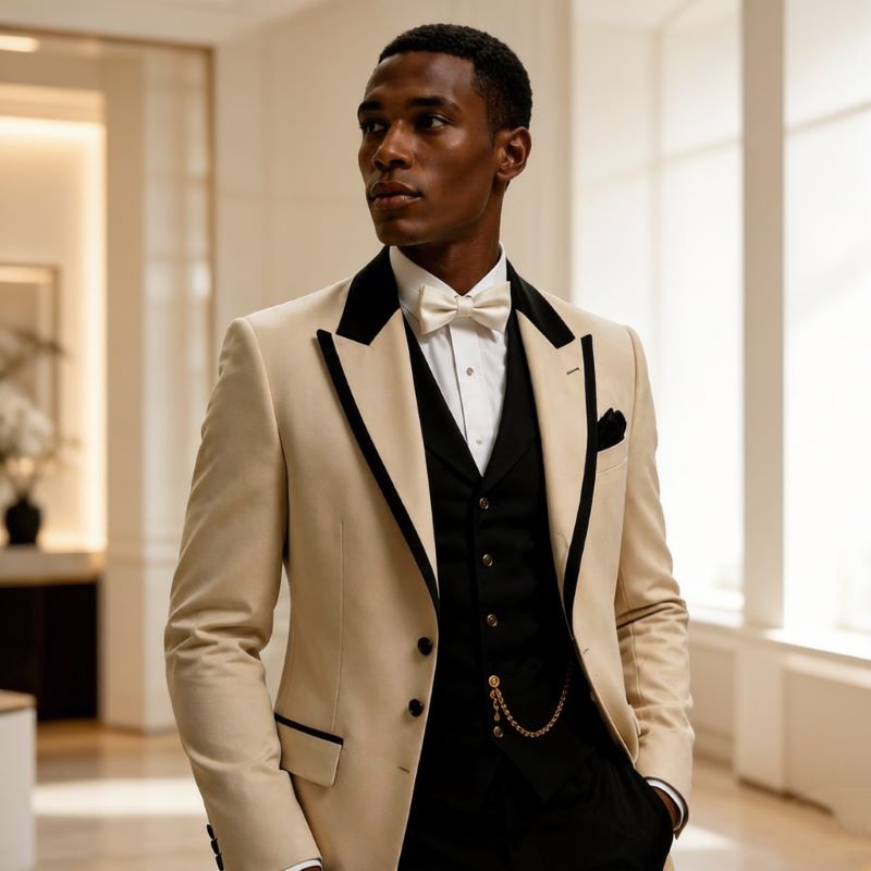 3 Pièces Costumes de Mariage p - Men Formal Wear Jacket avis et prix