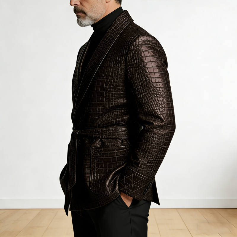    Blazer en cuir à motif cro - Men'S Formal Wear Belt avis et prix