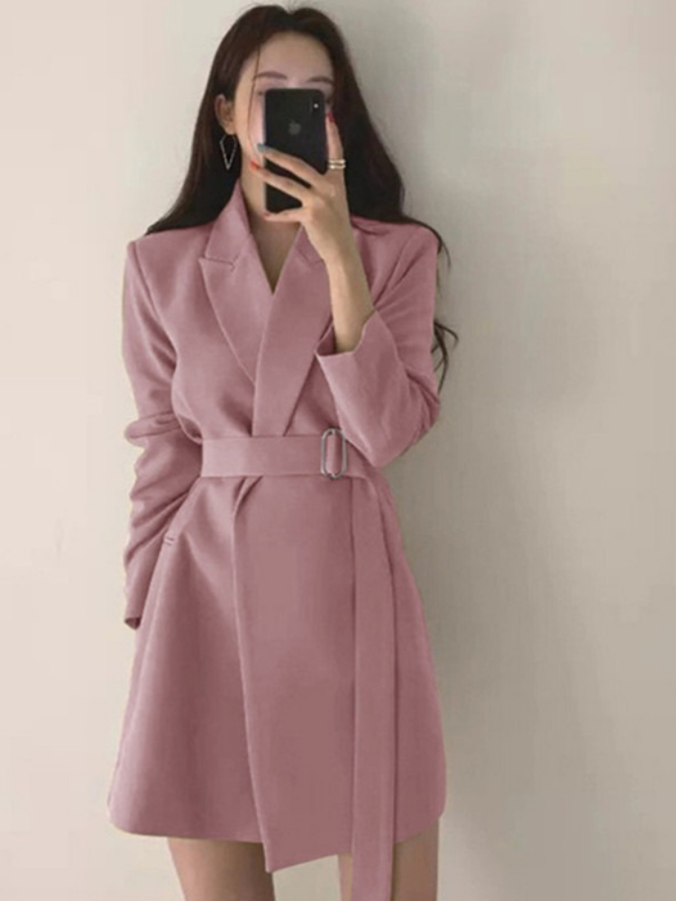 Blazer mi-long uni pour femme, - Men'S Formal Wear Belt avis et prix