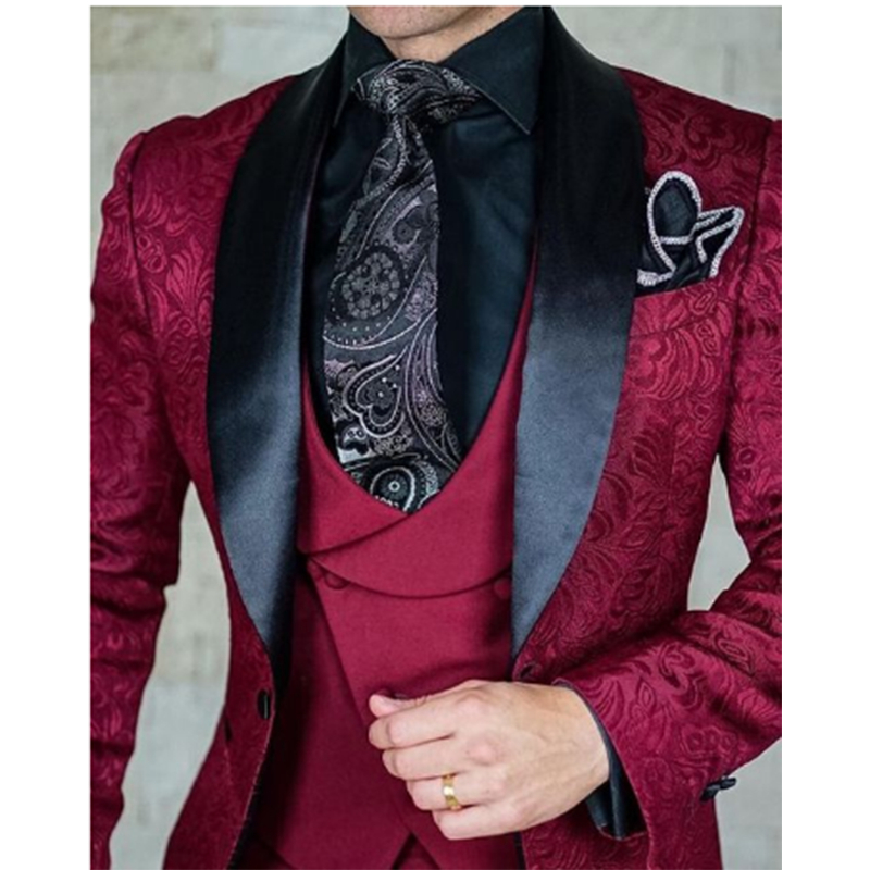 Costume de Mariage en Jacquard - Men Formal Wear Wedding avis et prix