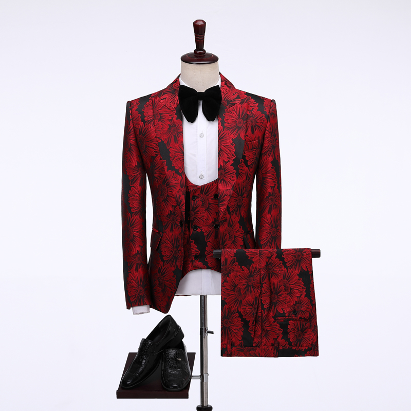 Costumes floraux pour hommes 2 - Men Formal Wear Jacket avis et prix