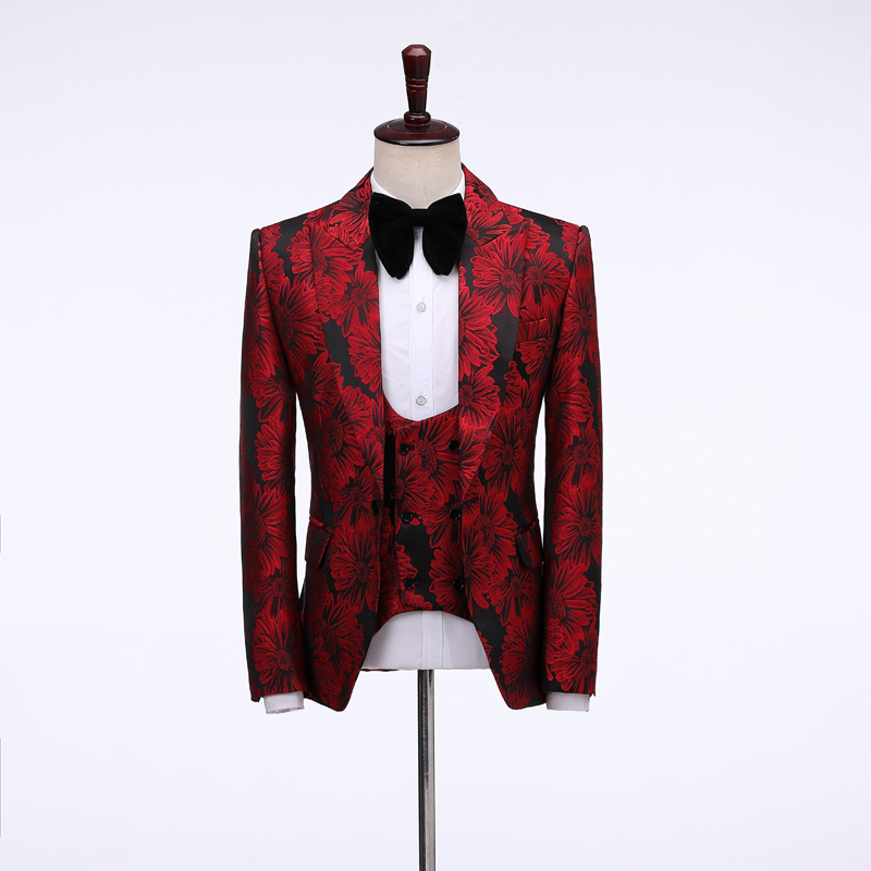 Costumes floraux pour hommes 2 - Men Formal Wear Jacket avis et prix