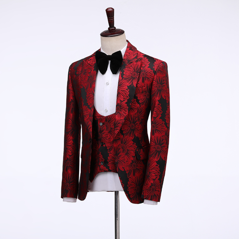 Costumes floraux pour hommes 2 - Men Formal Wear Jacket avis et prix