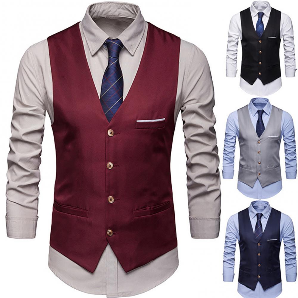 Robe gilets pour hommes mince  - Formal Vest Waistcoat avis et prix
