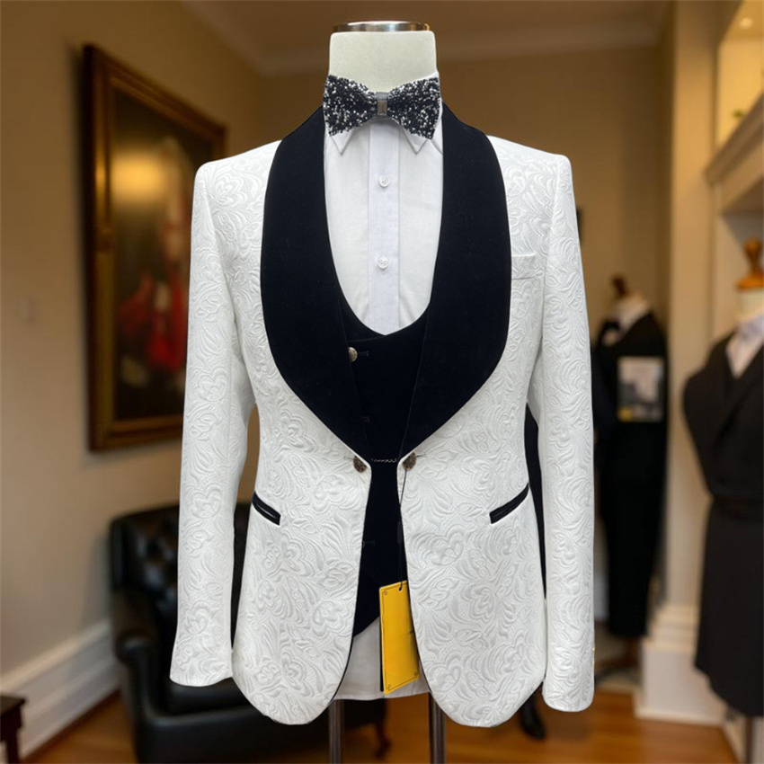 Tuxedo de marié à fleurs, 3 pi - Formal Wear For Men Black Suit avis et prix