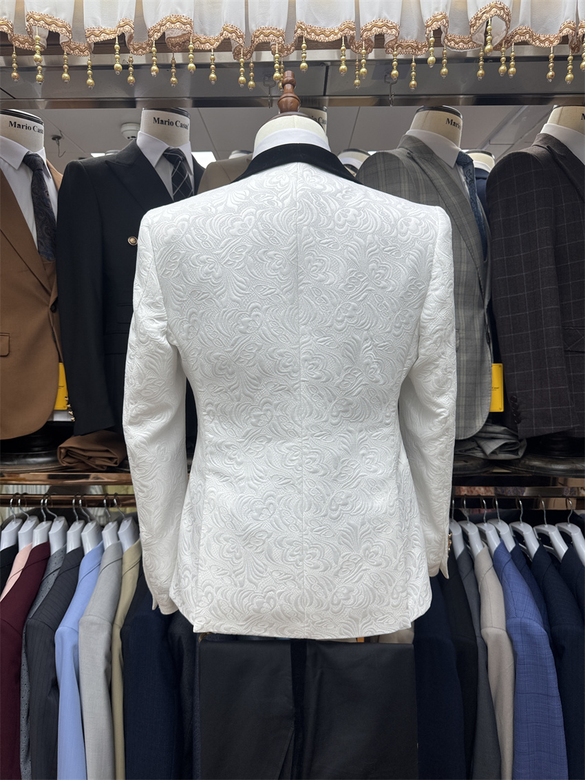 Tuxedo de marié à fleurs, 3 pi - Formal Wear For Men Black Suit avis et prix