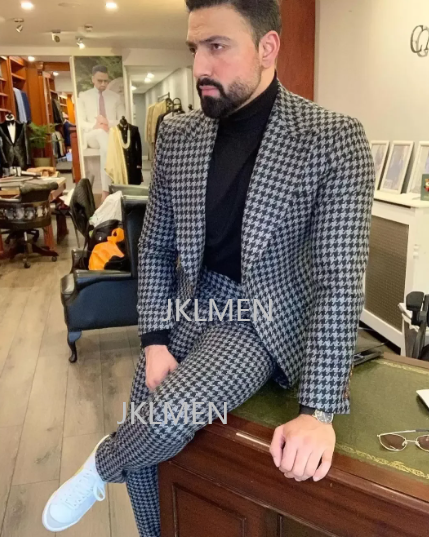 Costumes pied-de-poule pour ho - Men Formal Wear Jacket avis et prix