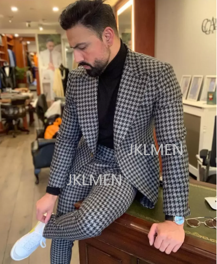 Costumes pied-de-poule pour ho - Men Formal Wear Jacket avis et prix