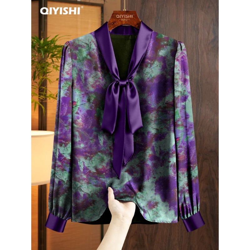 Haut à taille violette en Sati - Satin Bow Tie avis et prix