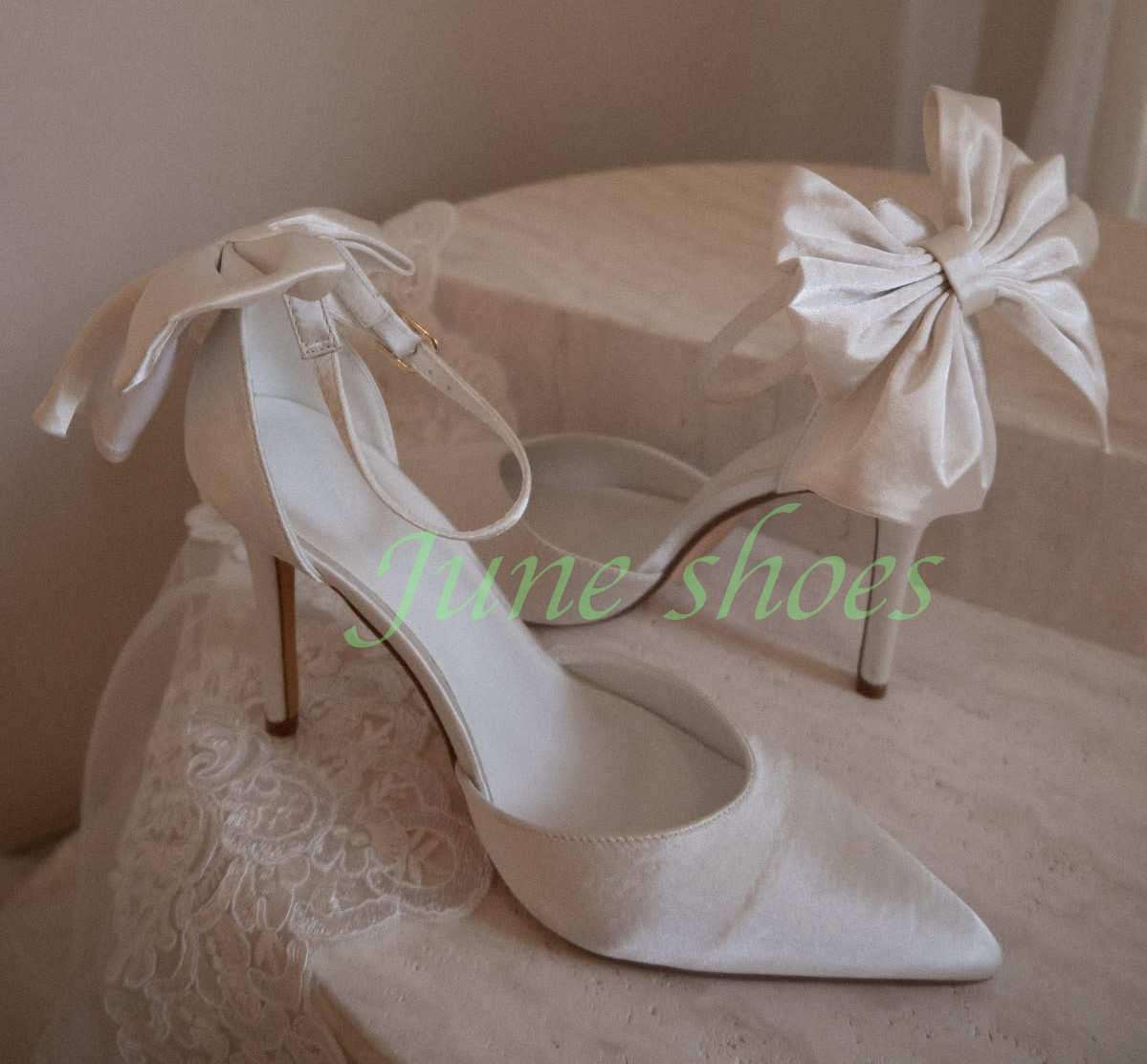 Escarpins élégants pour femme  - Satin Bow Tie avis et prix