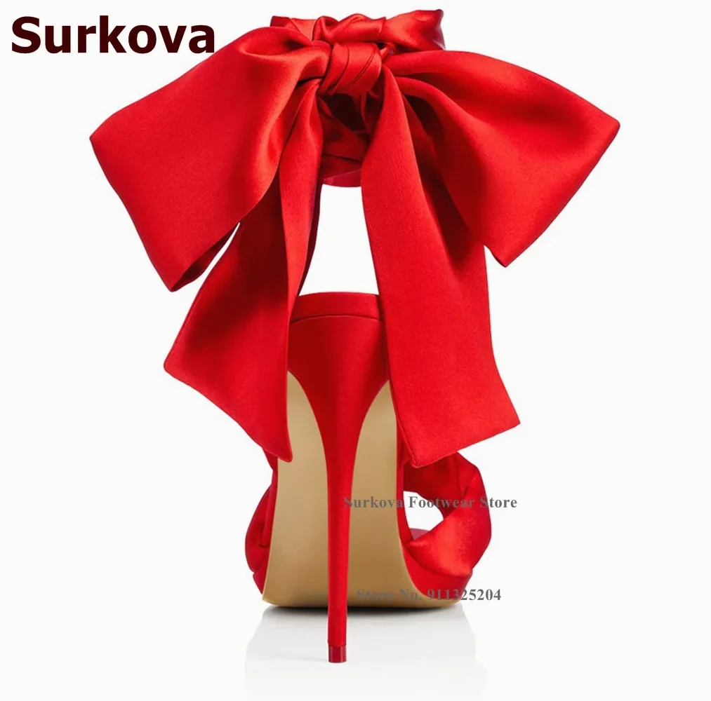 Surkova – grandes sandales à n - Satin Bow Tie avis et prix