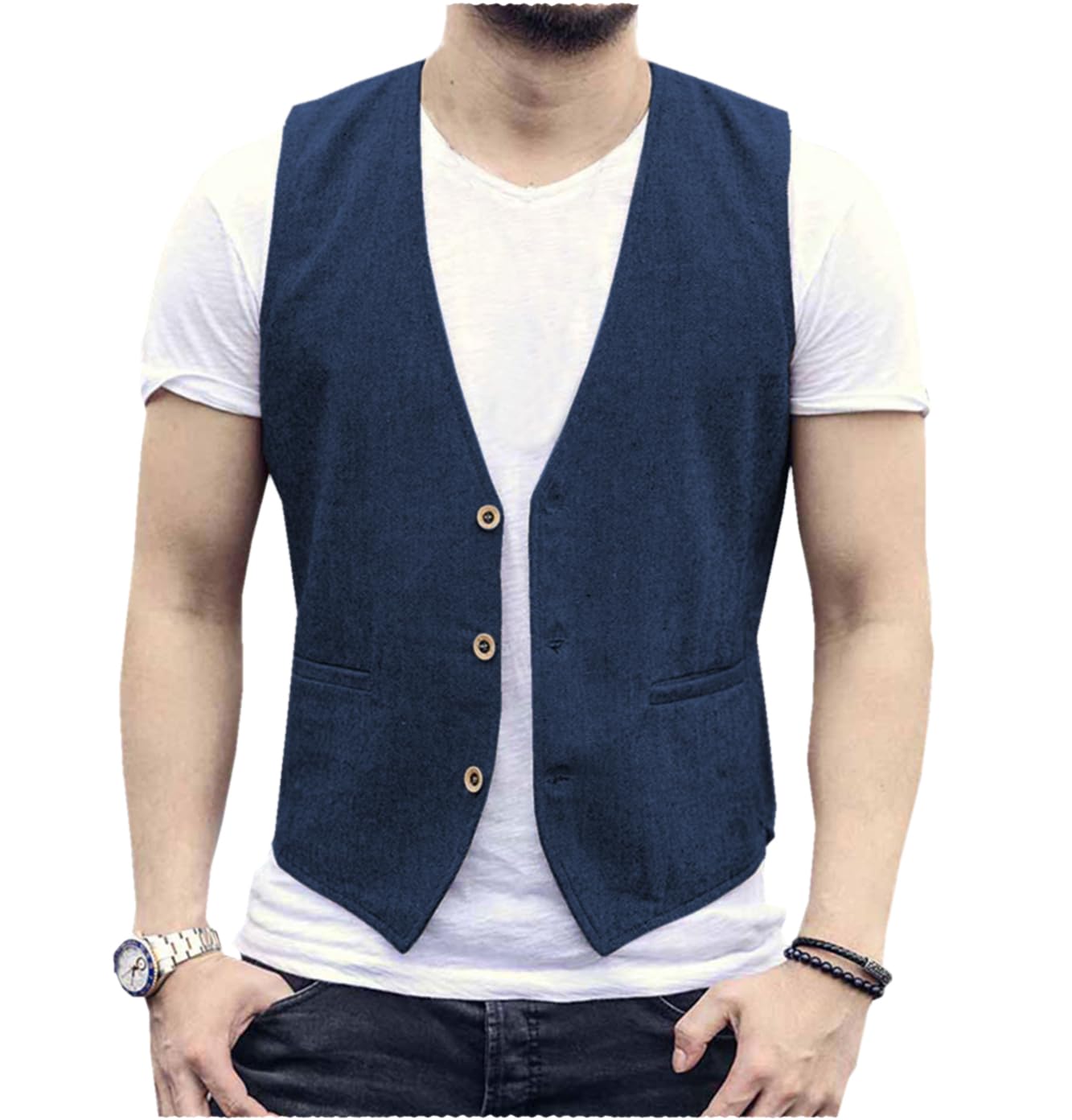 Gilet en lin pour hommes, Gile - Men Formal Wear Wedding avis et prix