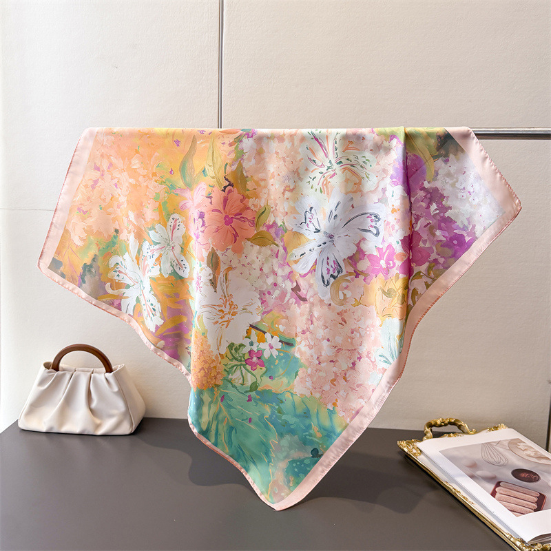 Foulard carré en soie 70x70cm  - Silk Tie Woven avis et prix