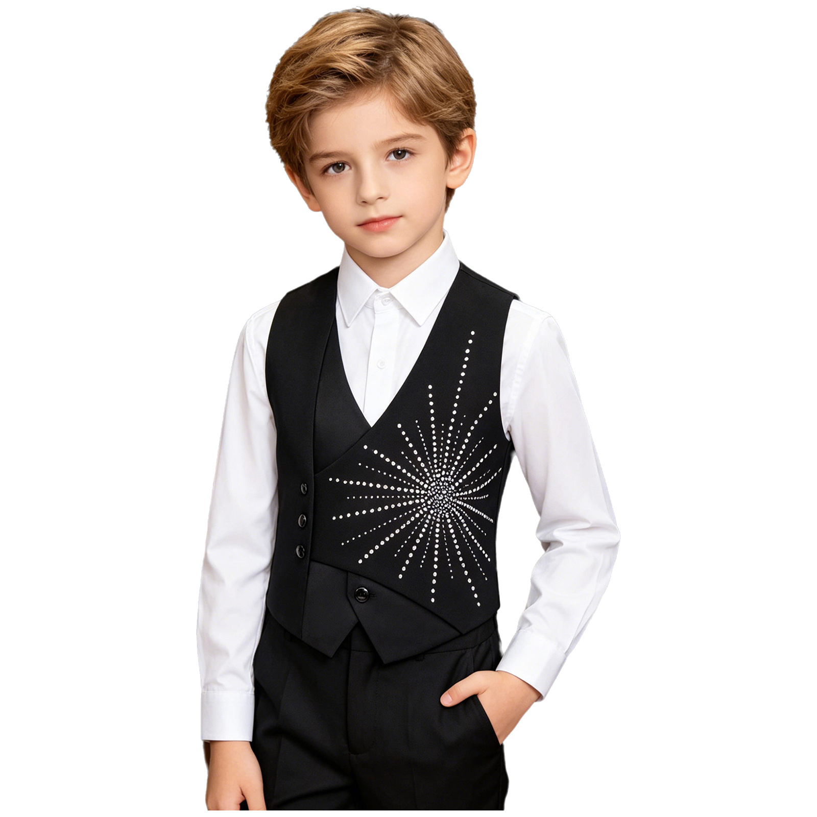 Gilet asymétrique pour garçons - Formal Vest Waistcoat avis et prix