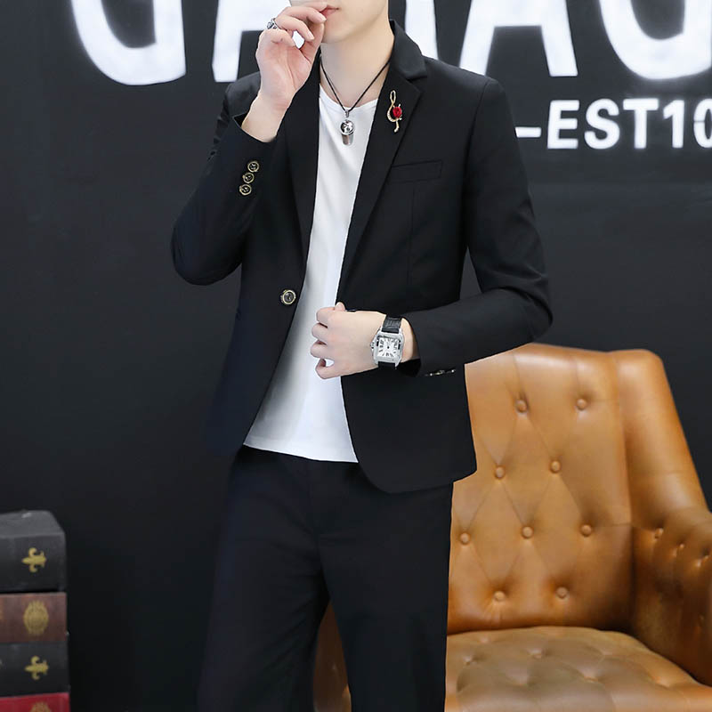 Veste ajustée élégante et tend - Korean Men Formal Wear avis et prix