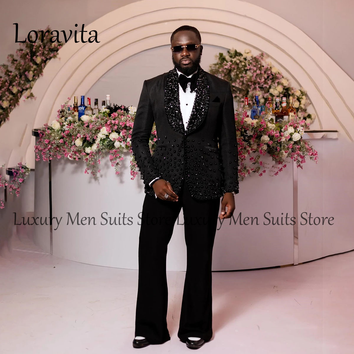 Costumes brodés de perles bril - Men Formal Wear Wedding avis et prix
