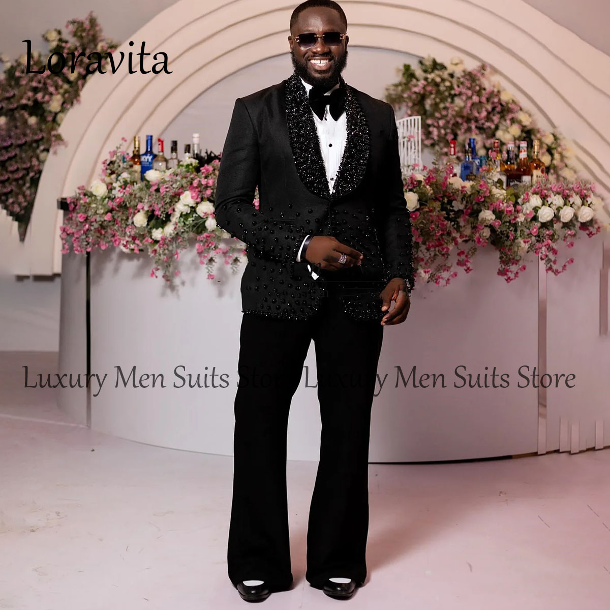 Costumes brodés de perles bril - Men Formal Wear Wedding avis et prix